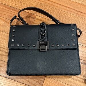 Badgley Mischka Black Studded Satchel